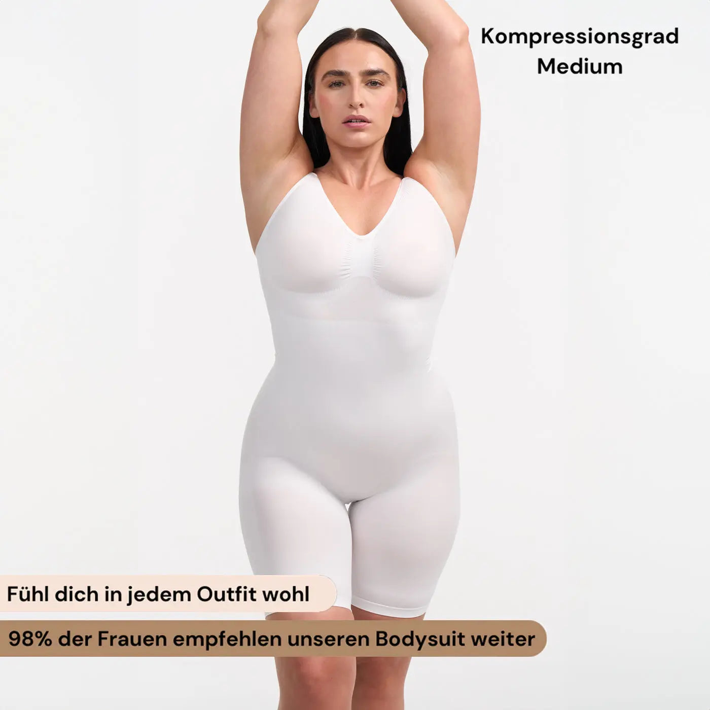 Bodysuit Sculpting Shapewear mit Shorts creamy fabrics