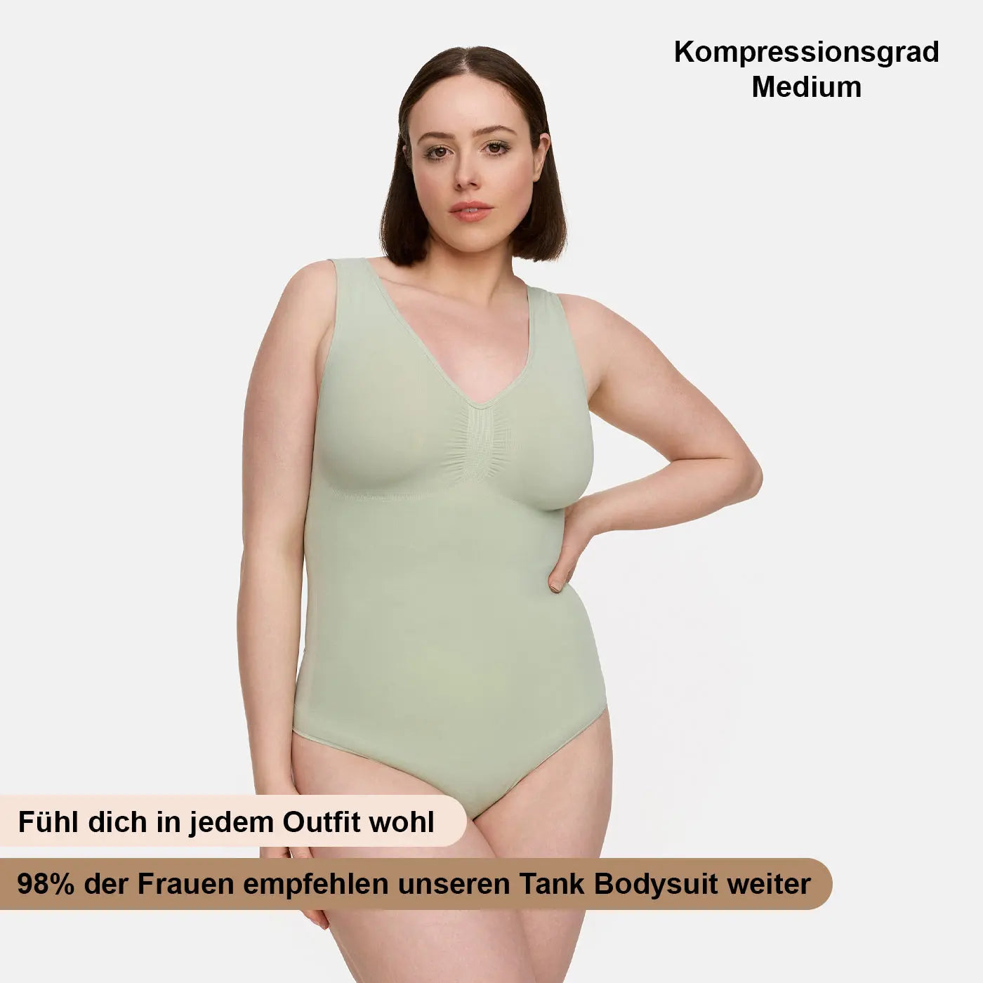 Tank Bodysuit Sculpting Shapewear mit String - Mid Season creamyfabrics