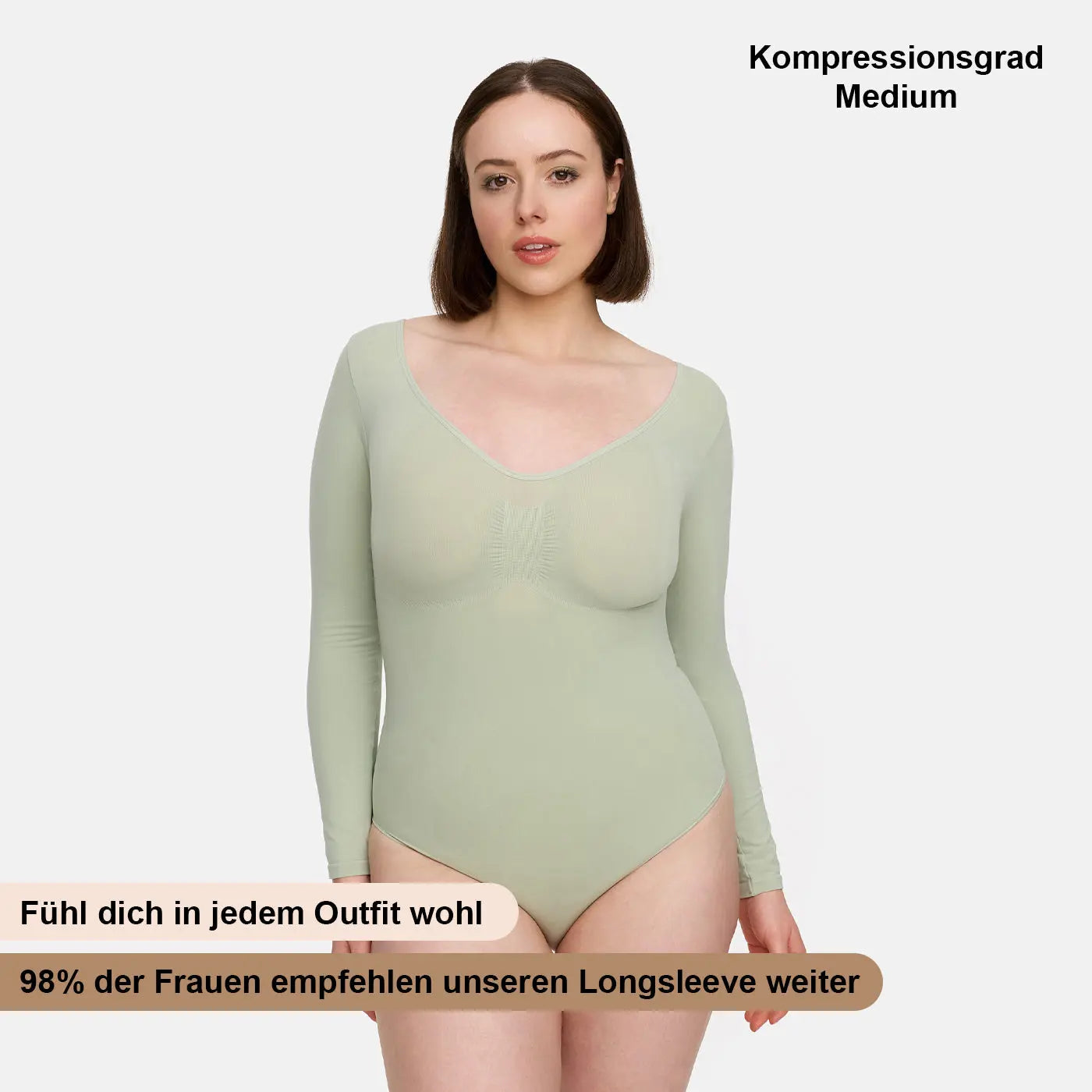 Bodysuit Sculpting Shapewear Longsleeve mit Slip - Secret Sale creamyfabrics
