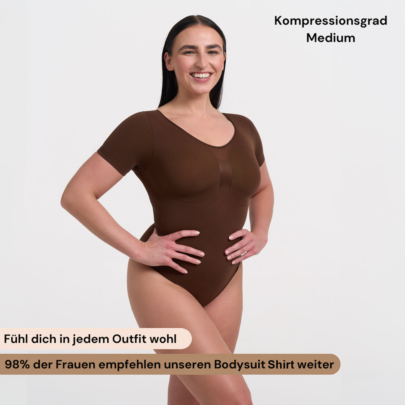 Bodysuit Sculpting Shapewear T-Shirt mit String (Secret Sale) creamyfabrics