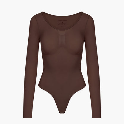 Bodysuit Sculpting Shapewear Longsleeve mit String (Secret Sale) creamyfabrics