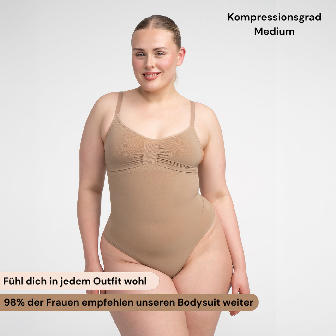 Bodysuit Sculpting Shapewear mit String creamy fabrics