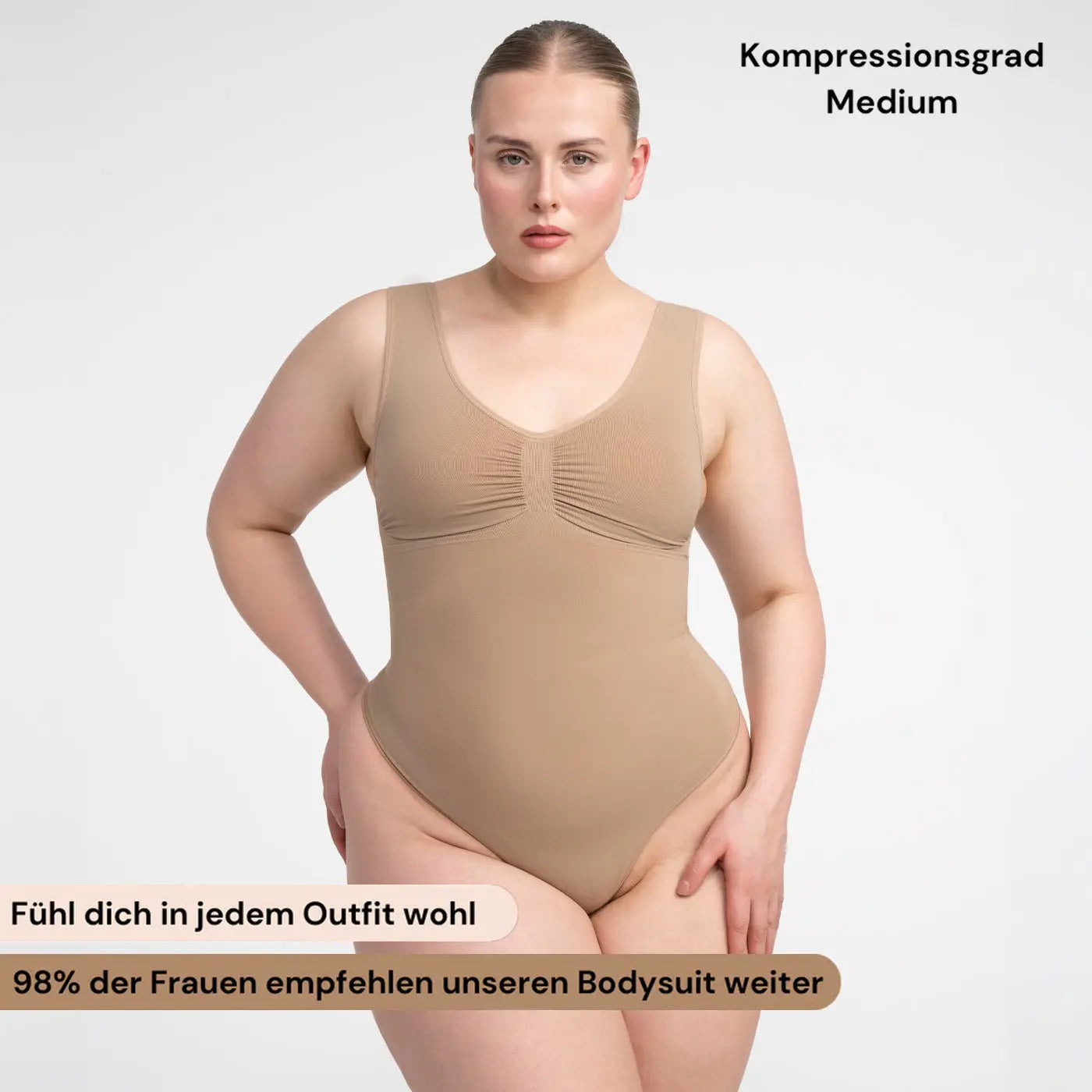 Tank Bodysuit Sculpting Shapewear mit String - Mid Season creamyfabrics