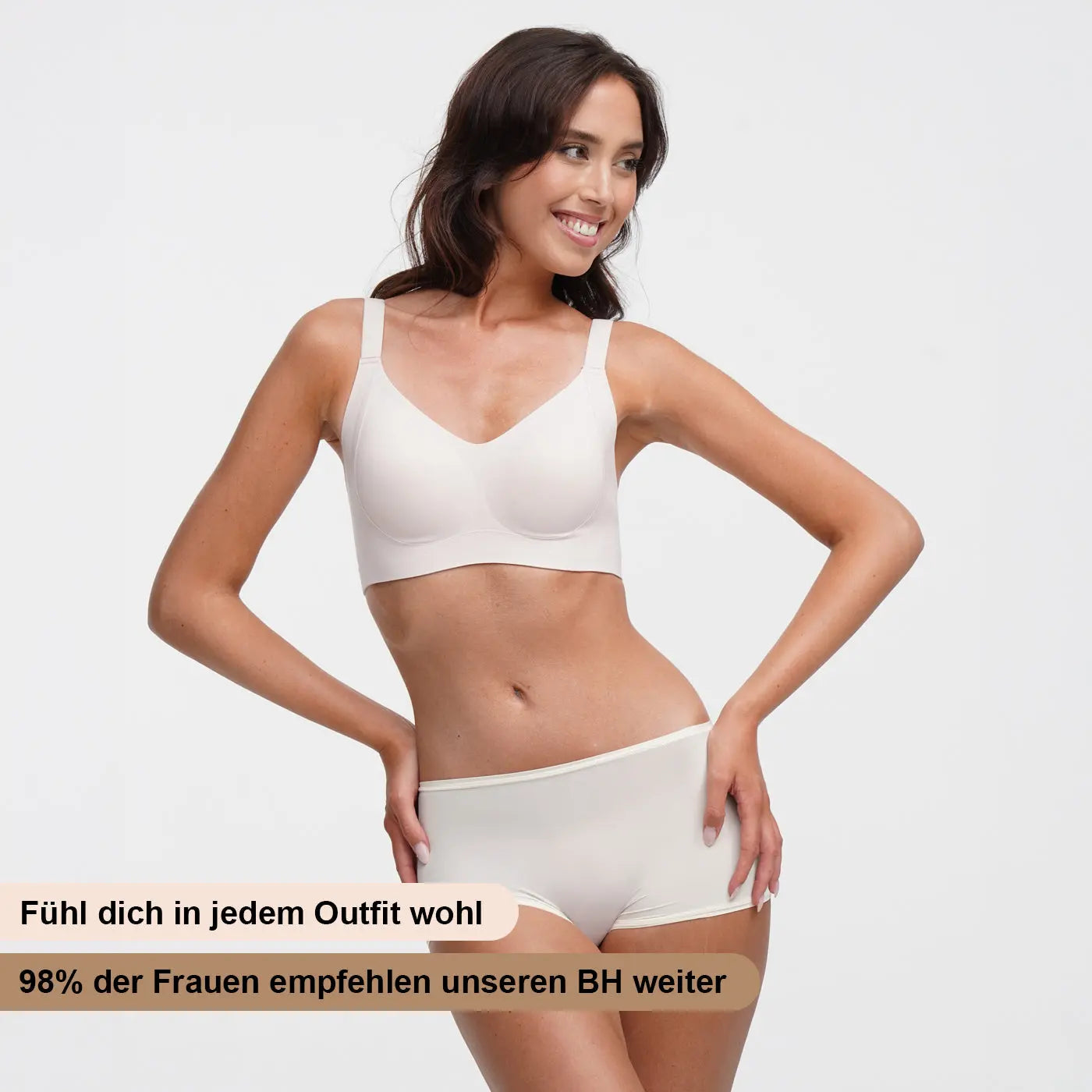 Seamless Compact Push-Up BH creamy fabrics