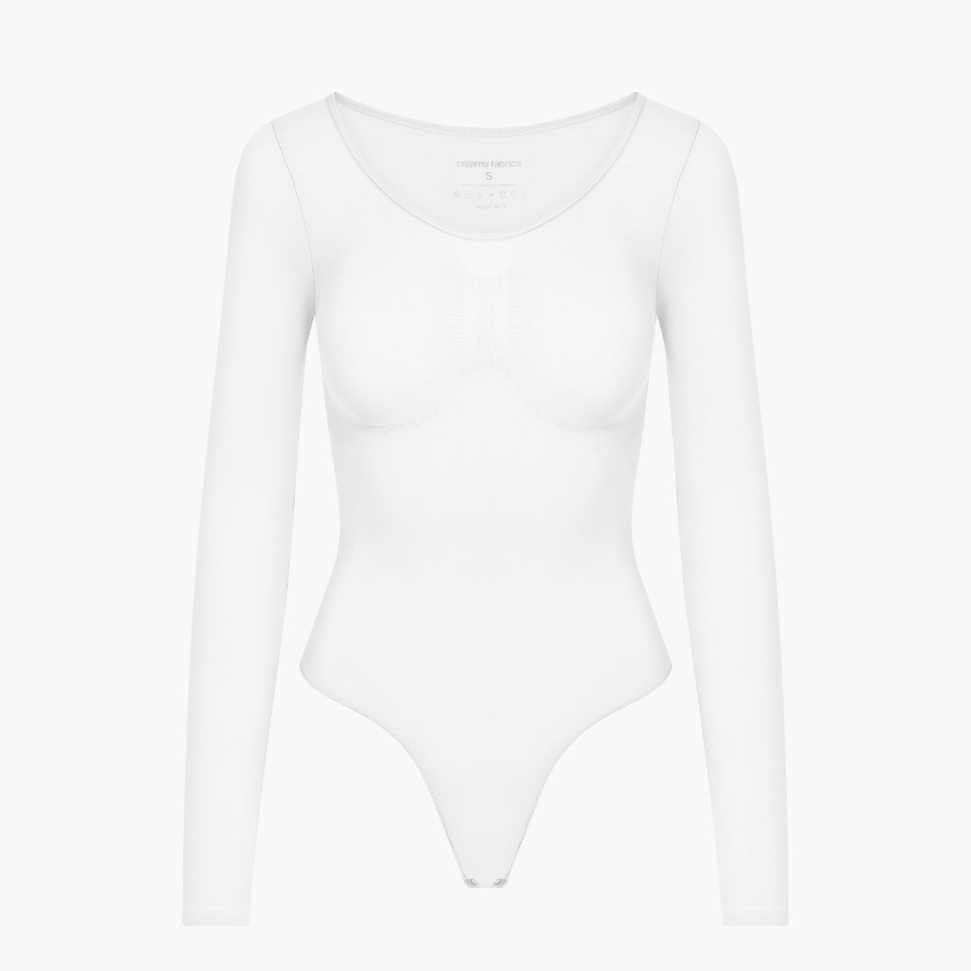 Bodysuit Sculpting Shapewear Longsleeve mit String creamy fabrics