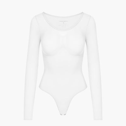 Bodysuit Sculpting Shapewear Longsleeve mit String creamy fabrics