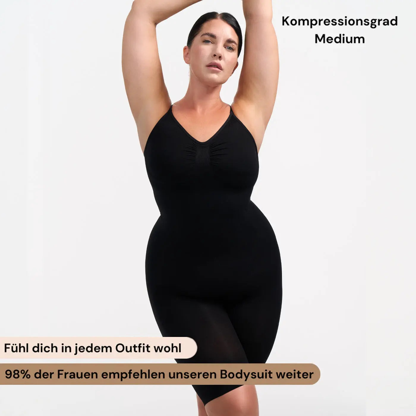 Bodysuit Sculpting Shapewear mit Shorts creamy fabrics