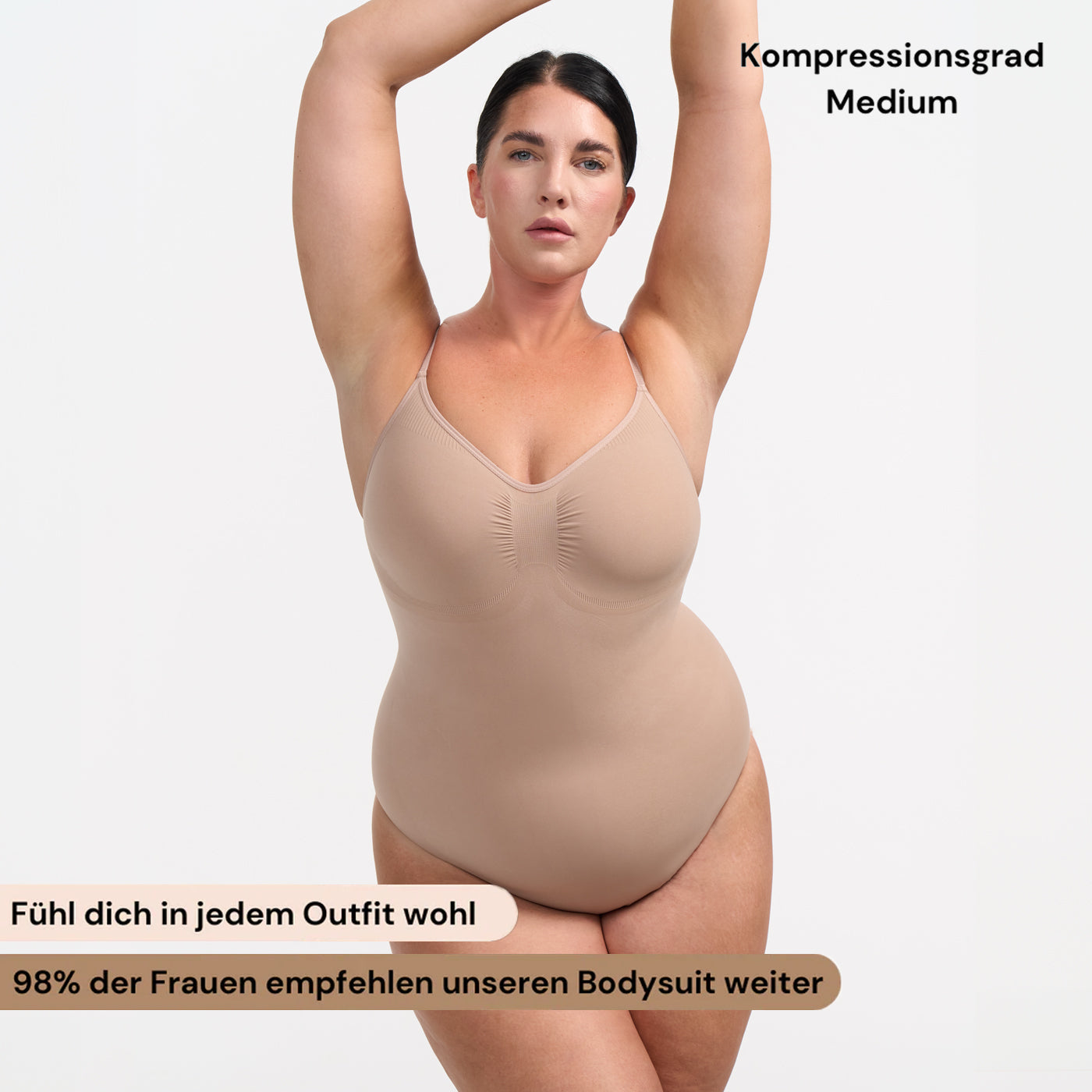 Bodysuit Sculpting Shapewear mit String creamy fabrics