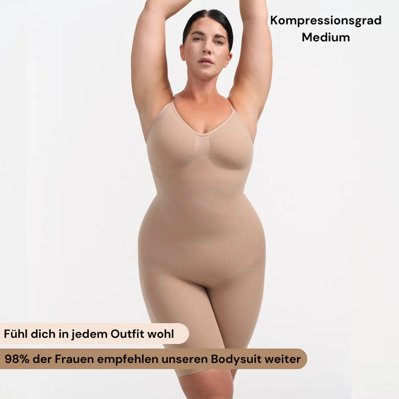 Bodysuit Sculpting Shapewear mit Shorts creamy fabrics