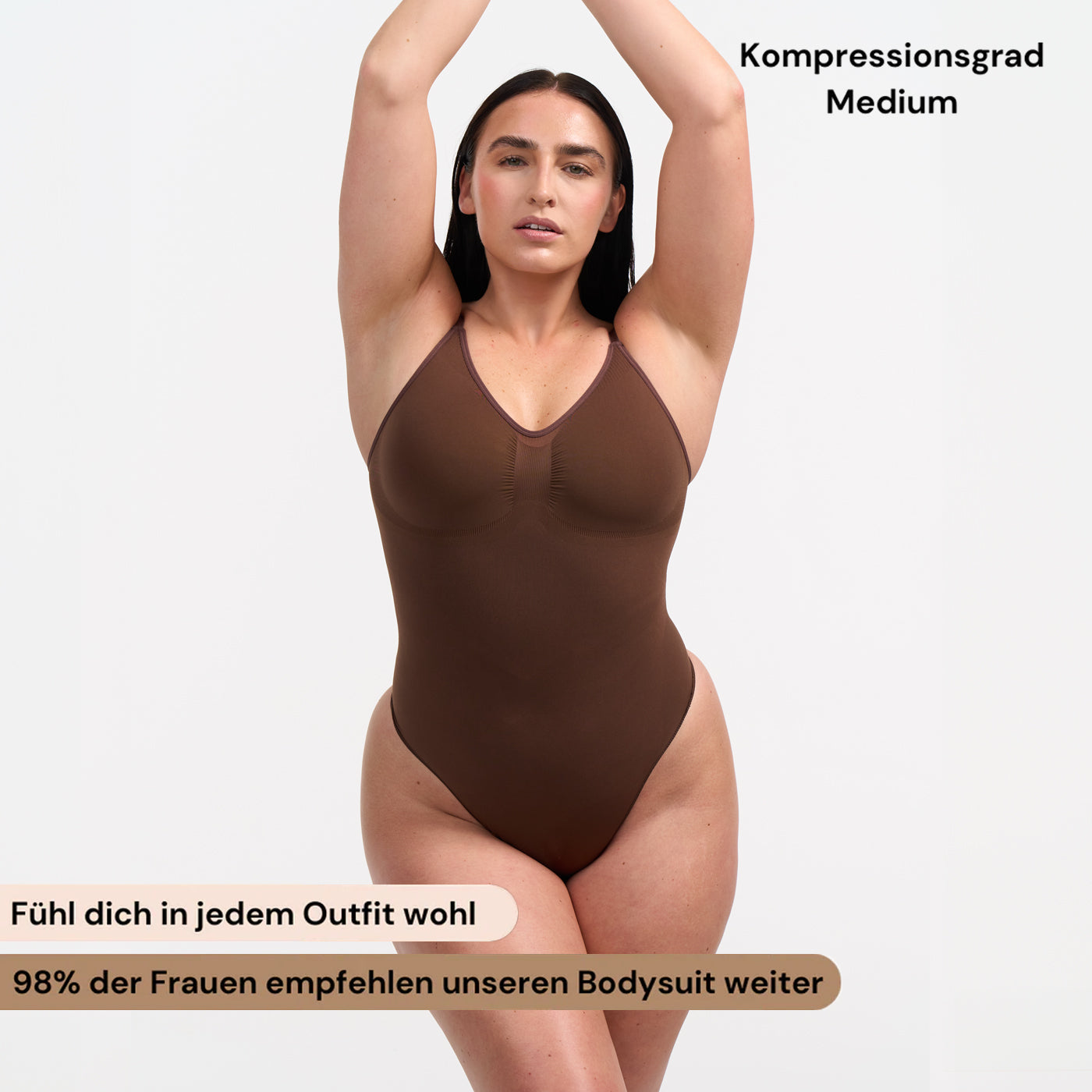 Bodysuit Sculpting Shapewear mit String creamy fabrics