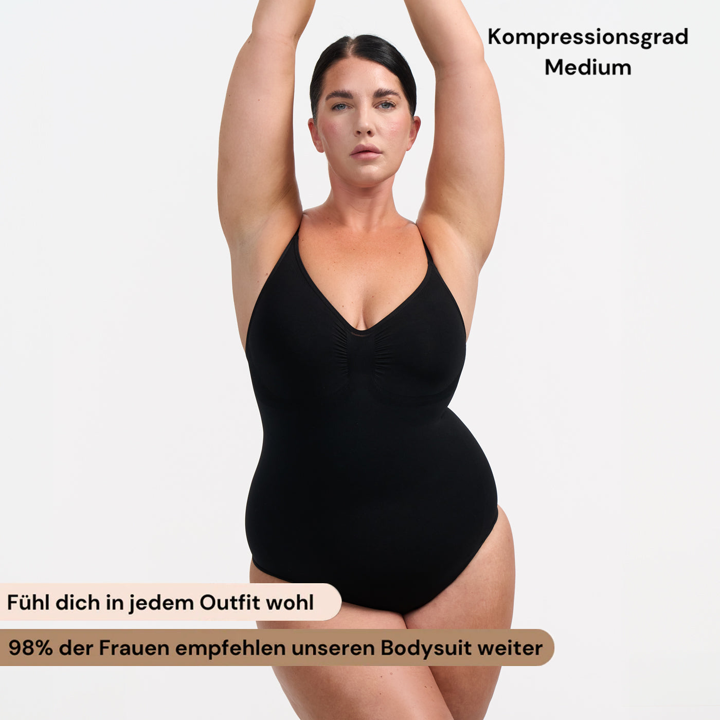 Bodysuit Sculpting Shapewear mit String creamy fabrics