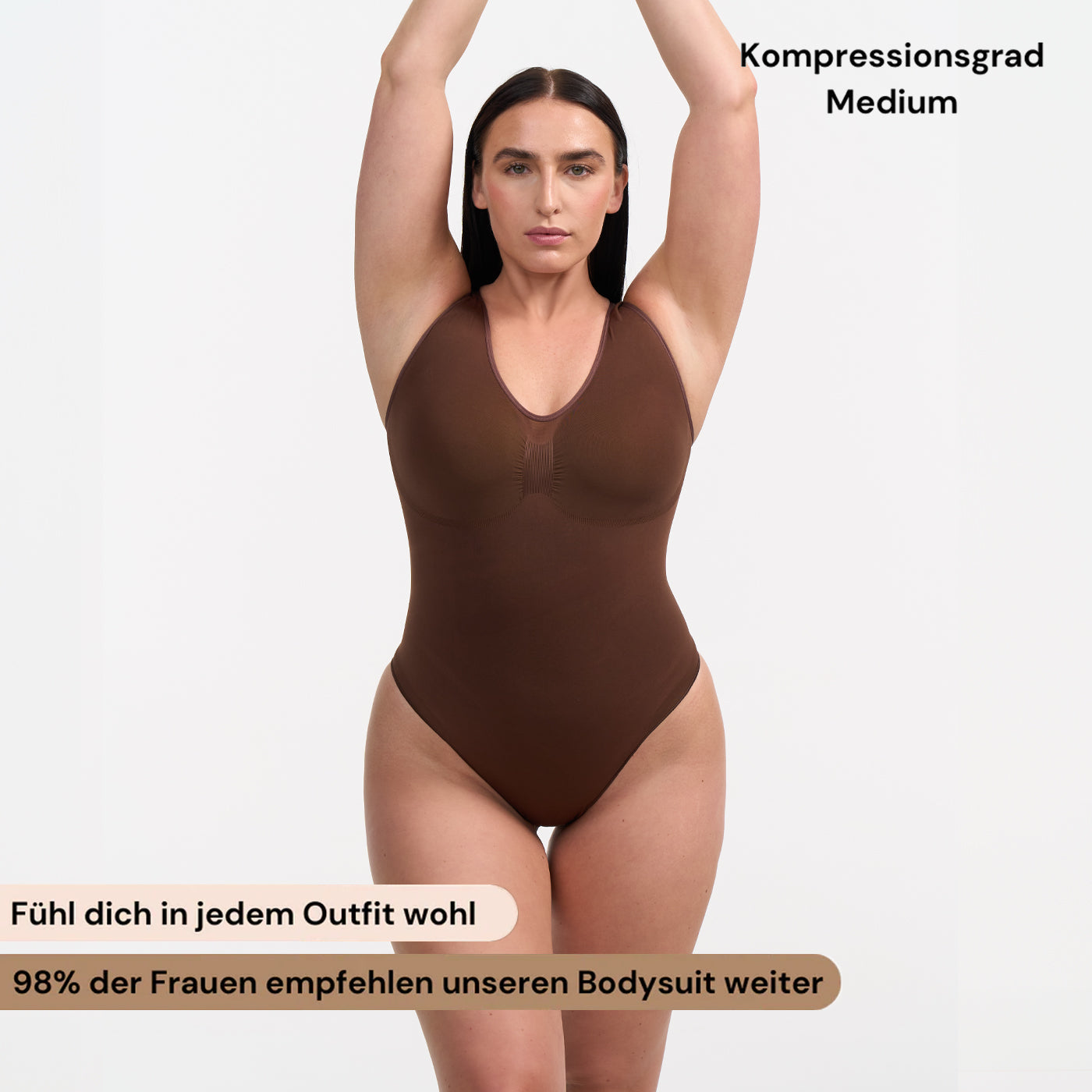 Tank Bodysuit Sculpting Shapewear mit Slip creamy fabrics