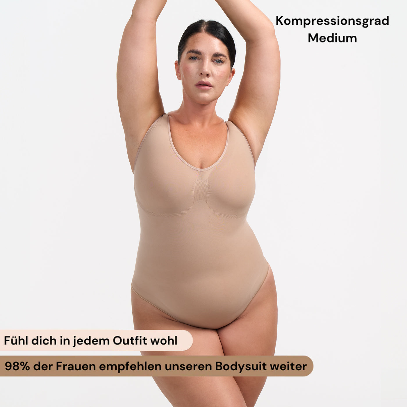 Tank Bodysuit Sculpting Shapewear mit Slip creamy fabrics