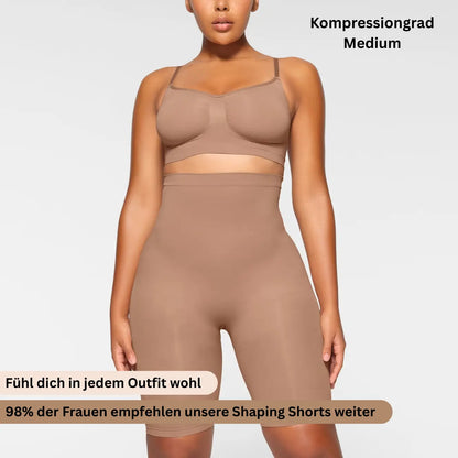 High Waisted Shaping Shorts creamy fabrics