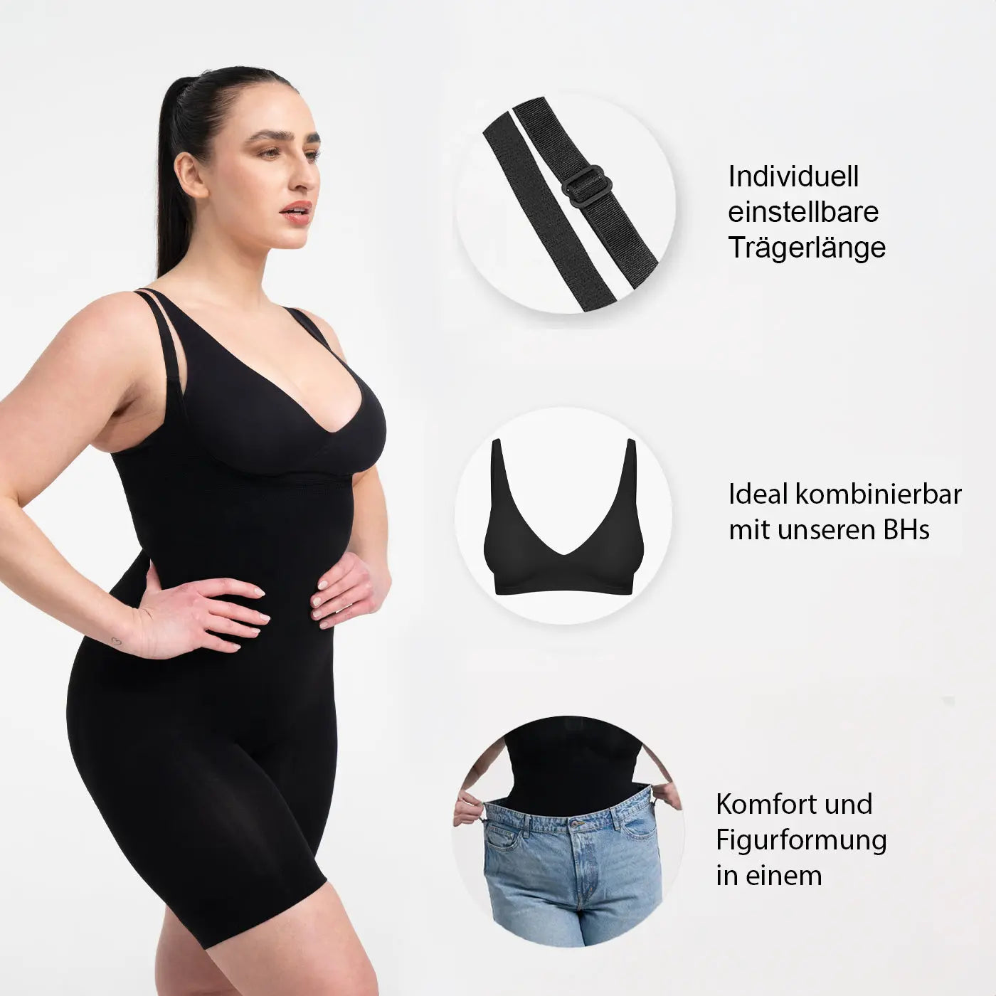 Bodysuit Sculpting Shapewear mit offener Brust - Mid Season creamyfabrics