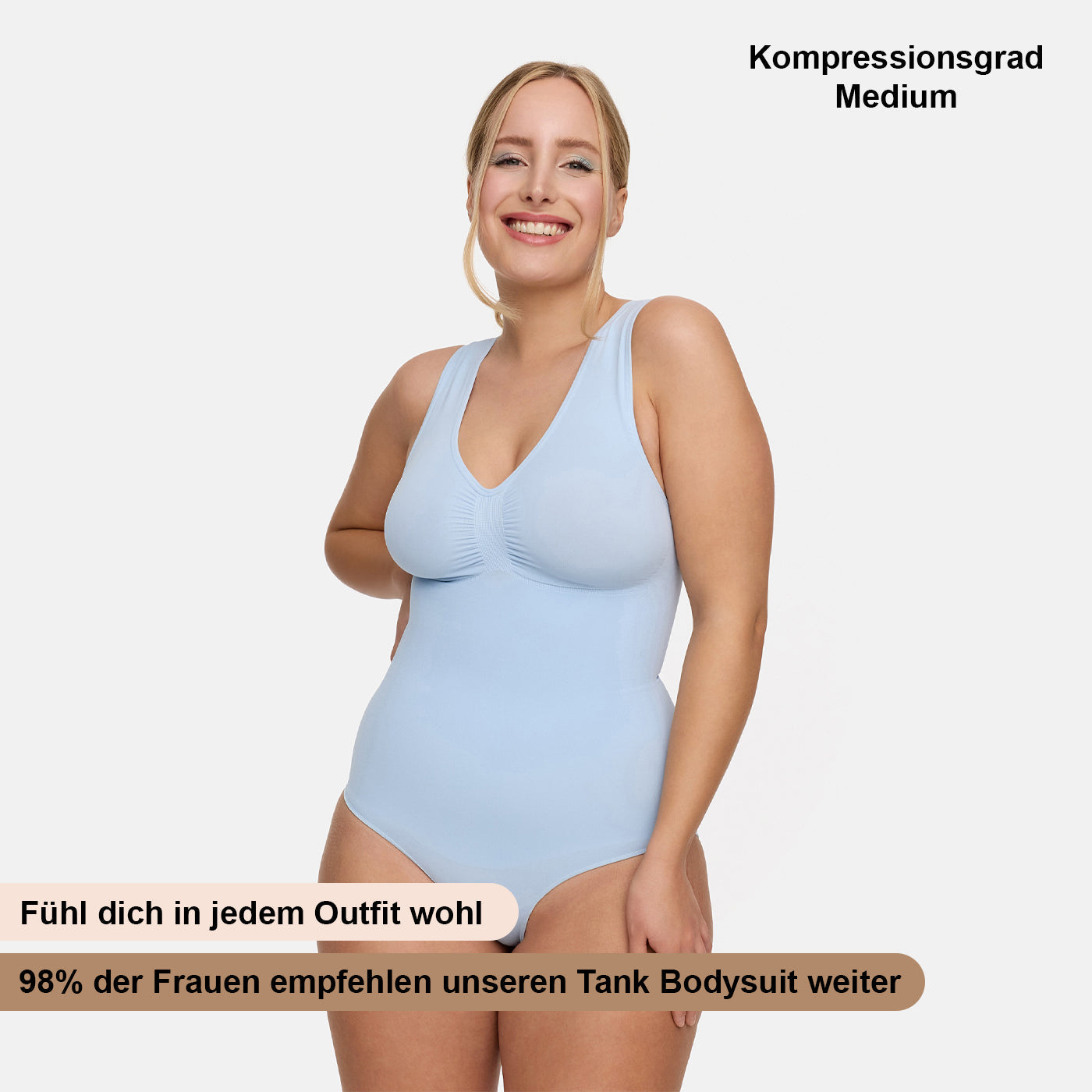 Tank Bodysuit Sculpting Shapewear mit Slip creamy fabrics