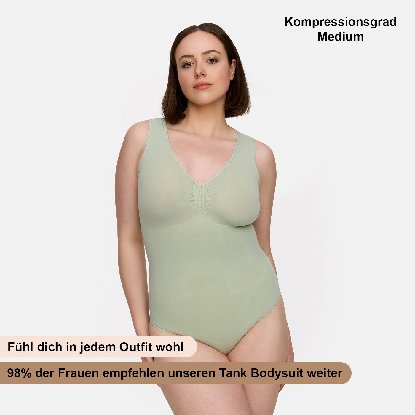 Tank Bodysuit Sculpting Shapewear mit Slip creamy fabrics
