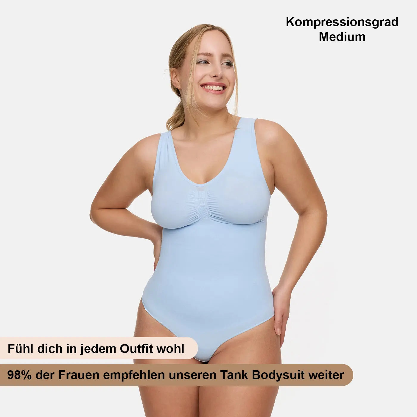 Tank Bodysuit Sculpting Shapewear mit String - Mid Season creamyfabrics