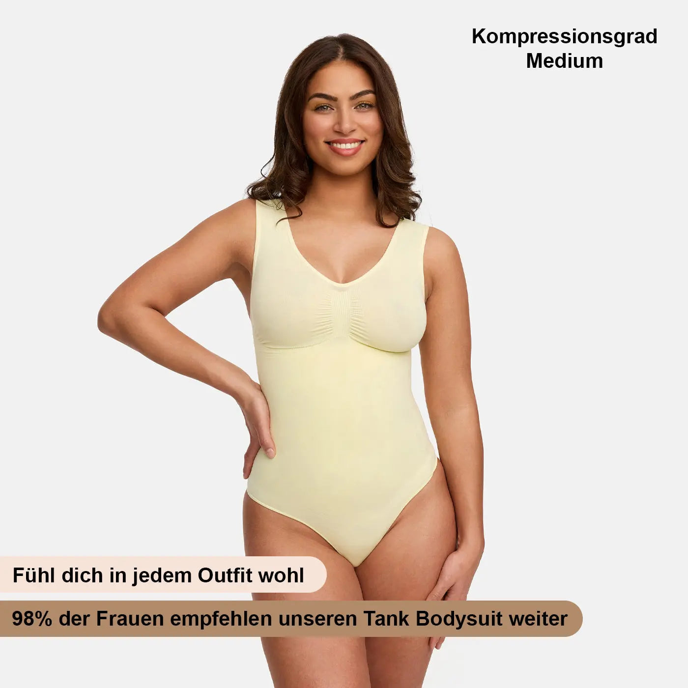 Tank Bodysuit Sculpting Shapewear mit String - Mid Season creamyfabrics