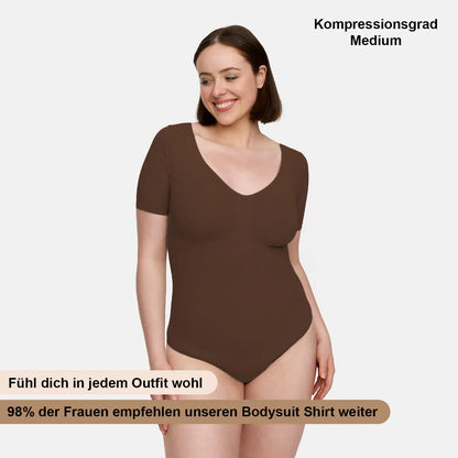 T-Shirt Bodysuit Sculpting Shapewear mit String - Secret Sale creamyfabrics
