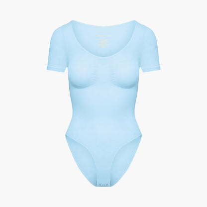 T-Shirt Bodysuit Sculpting Shapewear mit Slip creamy fabrics
