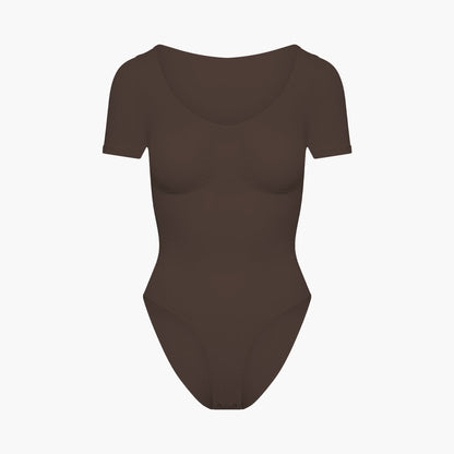 T-Shirt Bodysuit Sculpting Shapewear mit Slip creamy fabrics