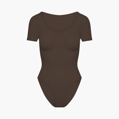 T-Shirt Bodysuit Sculpting Shapewear mit Slip - Mid Season creamyfabrics