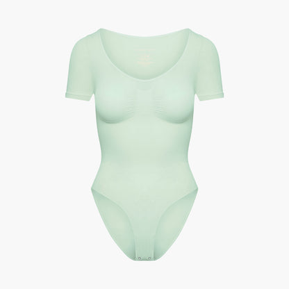 T-Shirt Bodysuit Sculpting Shapewear mit Slip creamy fabrics