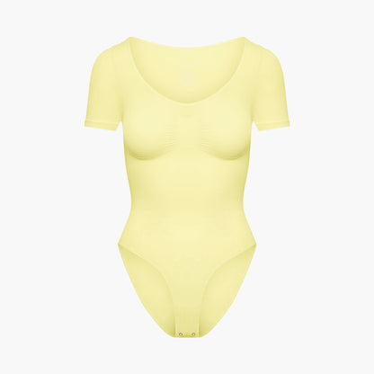 T-Shirt Bodysuit Sculpting Shapewear mit Slip creamy fabrics