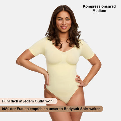 T-Shirt Bodysuit Sculpting Shapewear mit Slip creamy fabrics