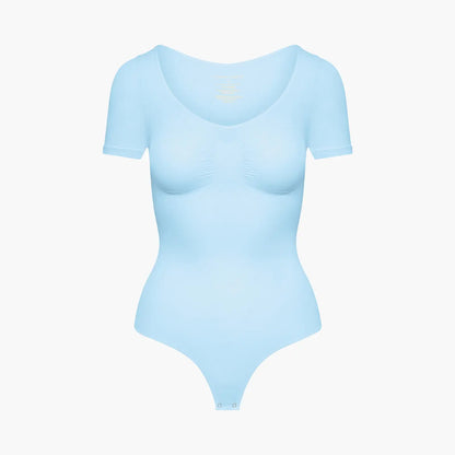 T-Shirt Bodysuit Sculpting Shapewear mit String - Secret Sale creamyfabrics