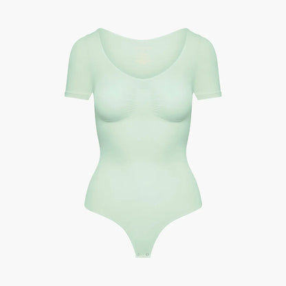 T-Shirt Bodysuit Sculpting Shapewear mit String - Mid Season creamyfabrics