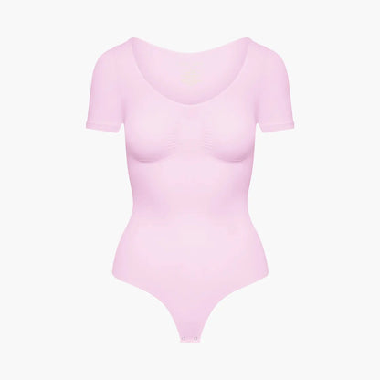 T-Shirt Bodysuit Sculpting Shapewear mit String - Mid Season creamyfabrics
