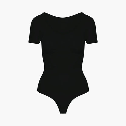 T-Shirt Bodysuit Sculpting Shapewear mit String - Mid Season creamyfabrics