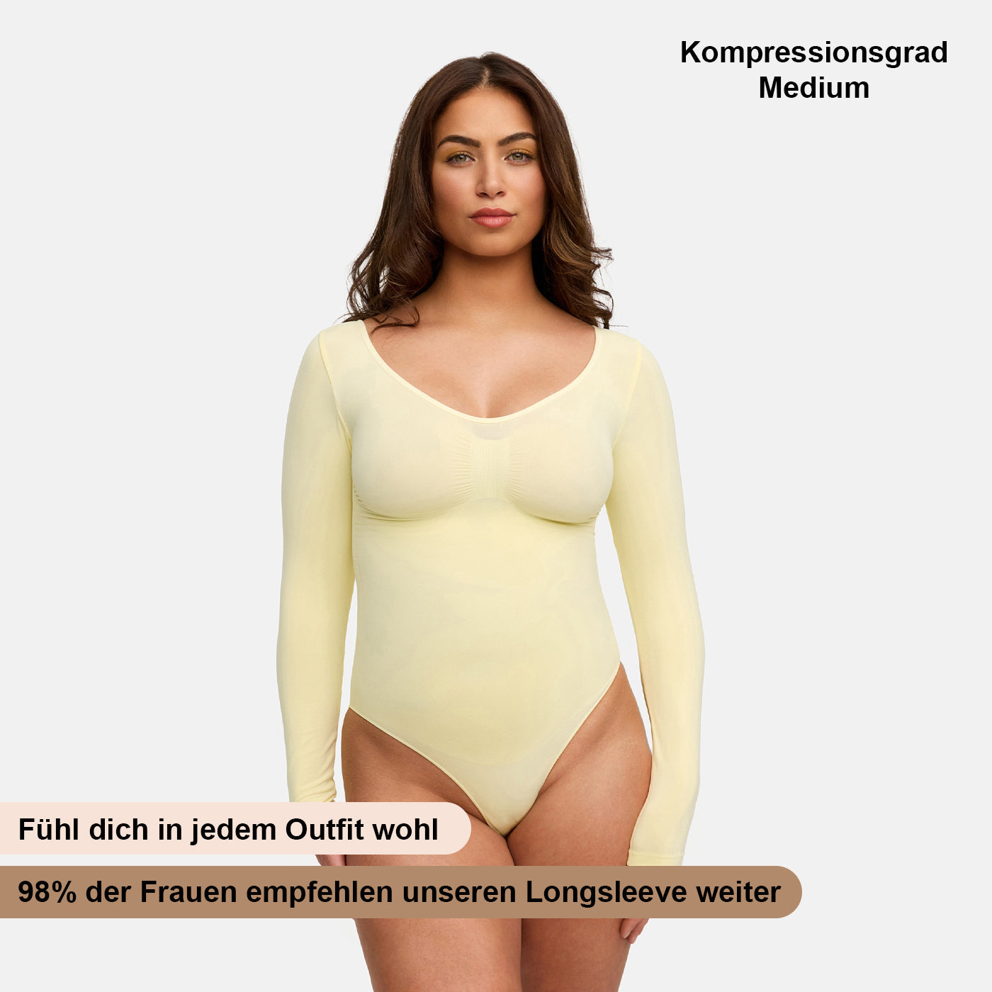 Bodysuit Sculpting Shapewear Longsleeve mit Slip