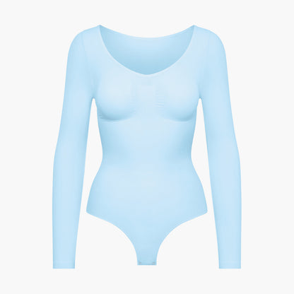 Bodysuit Sculpting Shapewear Longsleeve mit String