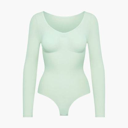 Bodysuit Sculpting Shapewear Longsleeve mit String