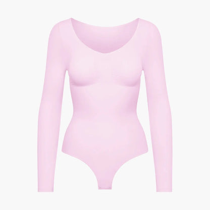 Bodysuit Sculpting Shapewear Longsleeve mit String - Mid Season creamyfabrics