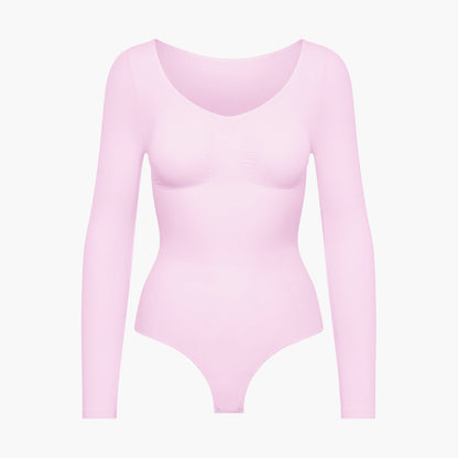Bodysuit Sculpting Shapewear Longsleeve mit String
