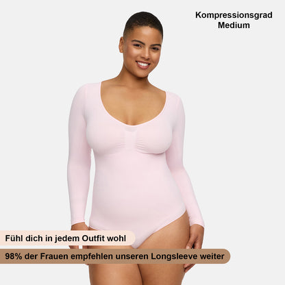 Bodysuit Sculpting Shapewear Longsleeve mit String