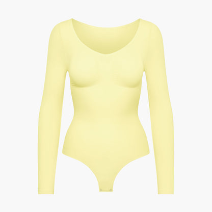 Bodysuit Sculpting Shapewear Longsleeve mit String