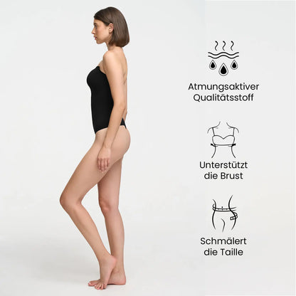 Trägerloser Bodysuit Sculpting Shapewear mit String creamy fabrics