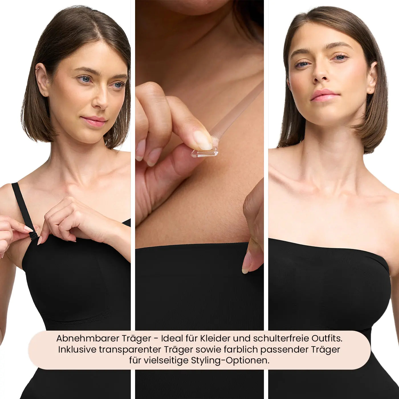 Trägerloser Bodysuit Sculpting Shapewear mit String creamy fabrics