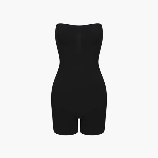 Trägerloser Bodysuit Sculpting Shapewear mit Shorts