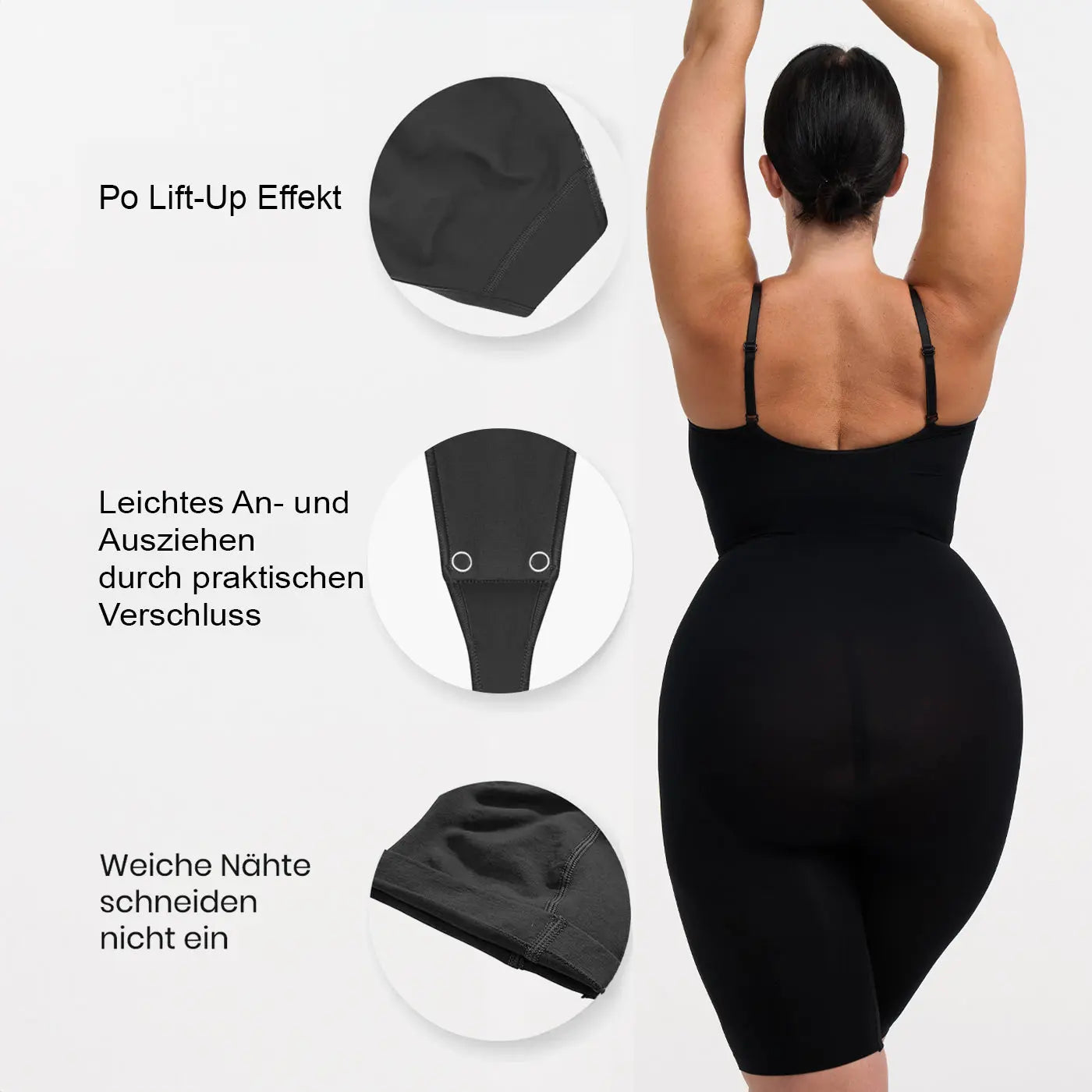 Bodysuit Sculpting Shapewear mit Shorts creamy fabrics