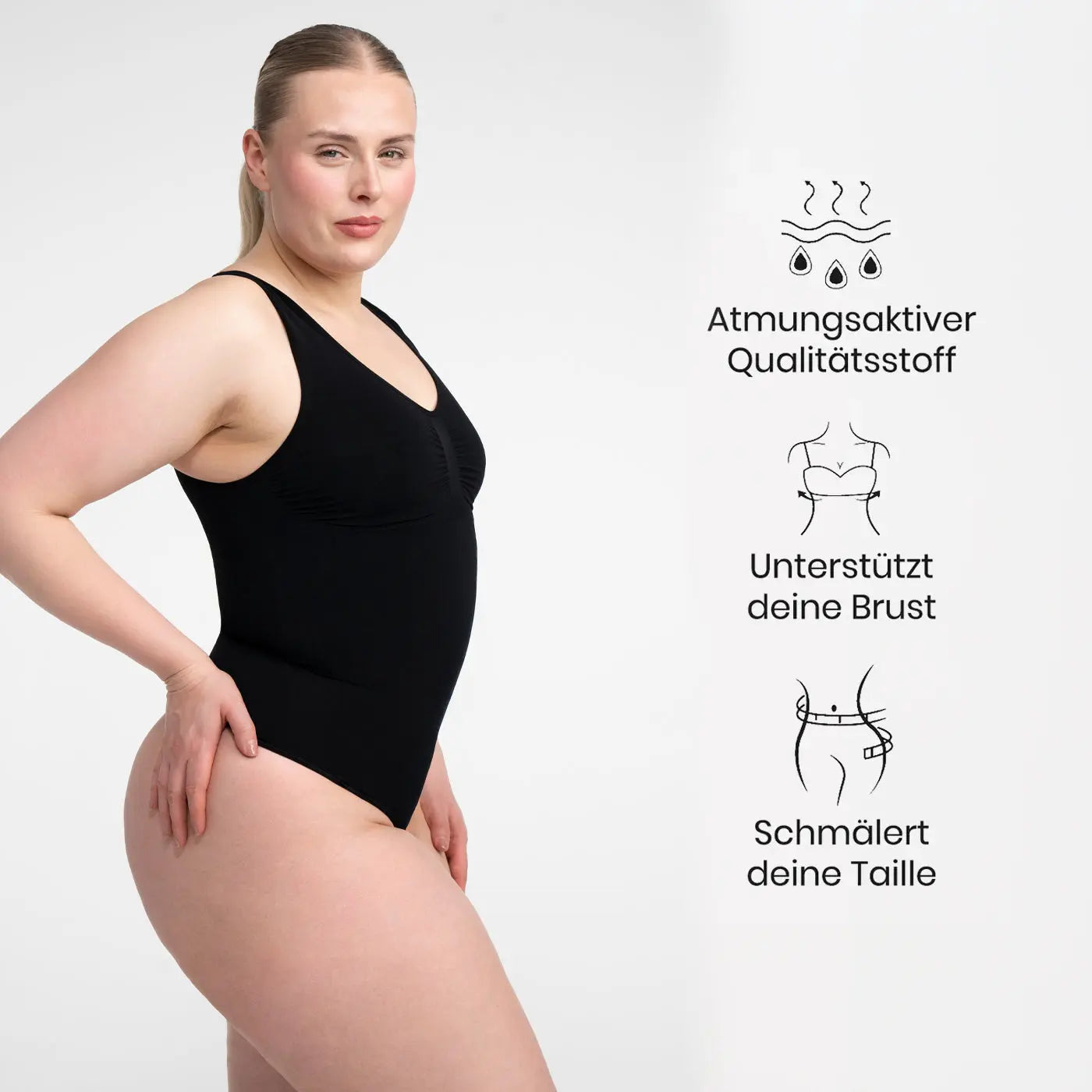 Tank Bodysuit Sculpting Shapewear mit String - Mid Season creamyfabrics