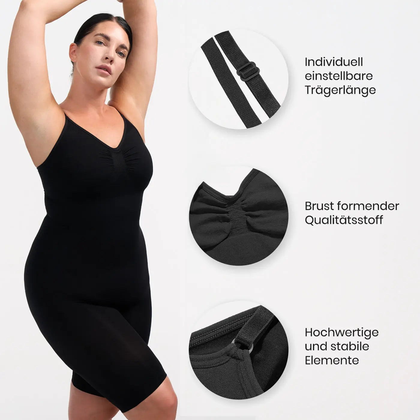 Bodysuit Sculpting Shapewear mit Shorts creamy fabrics