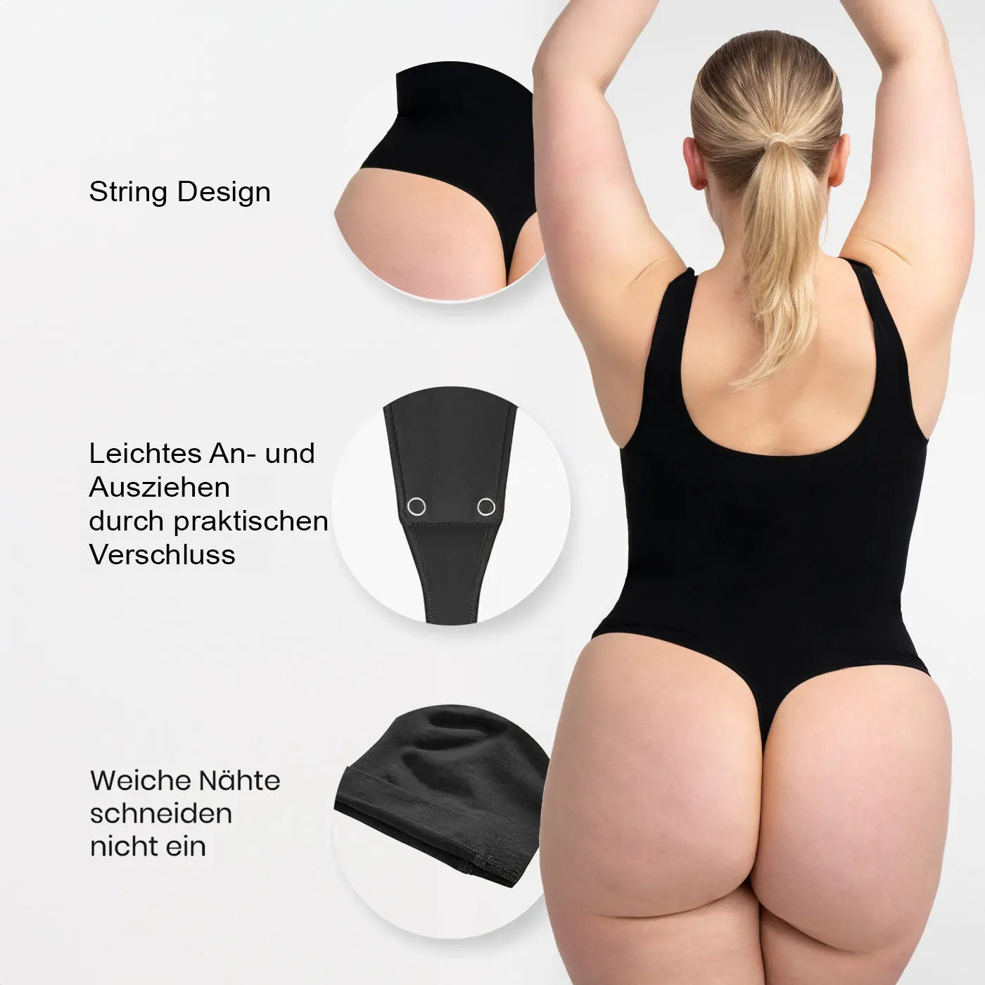 Tank Bodysuit Sculpting Shapewear mit String - Mid Season creamyfabrics