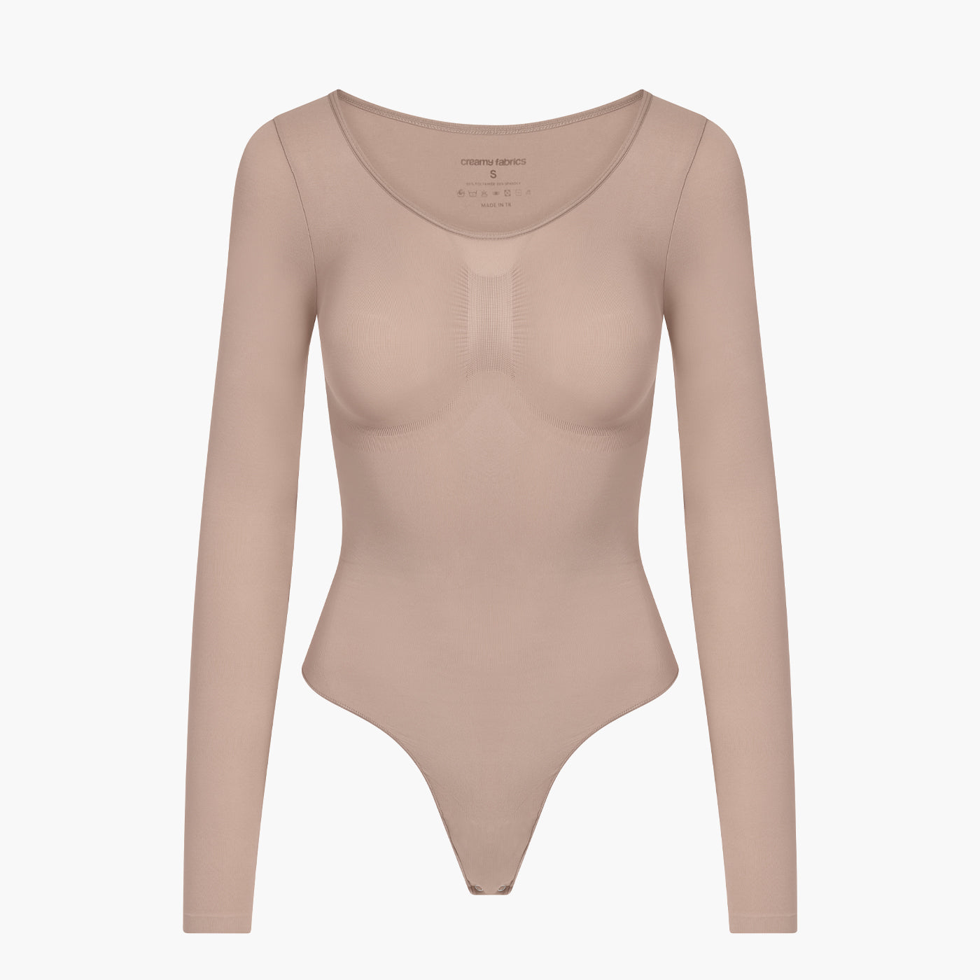 Bodysuit Sculpting Shapewear Longsleeve mit String creamy fabrics