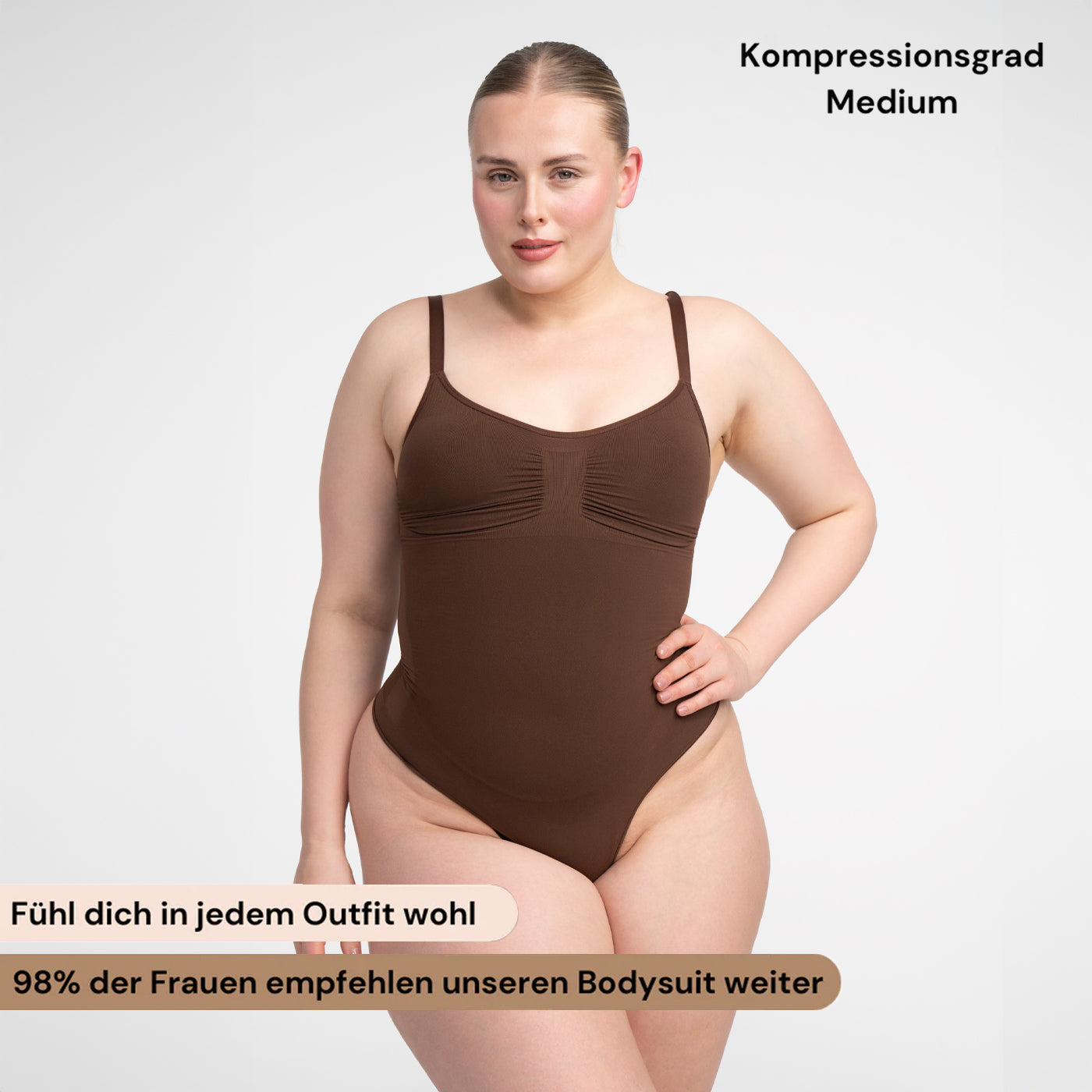 Bodysuit Sculpting Shapewear mit String creamy fabrics